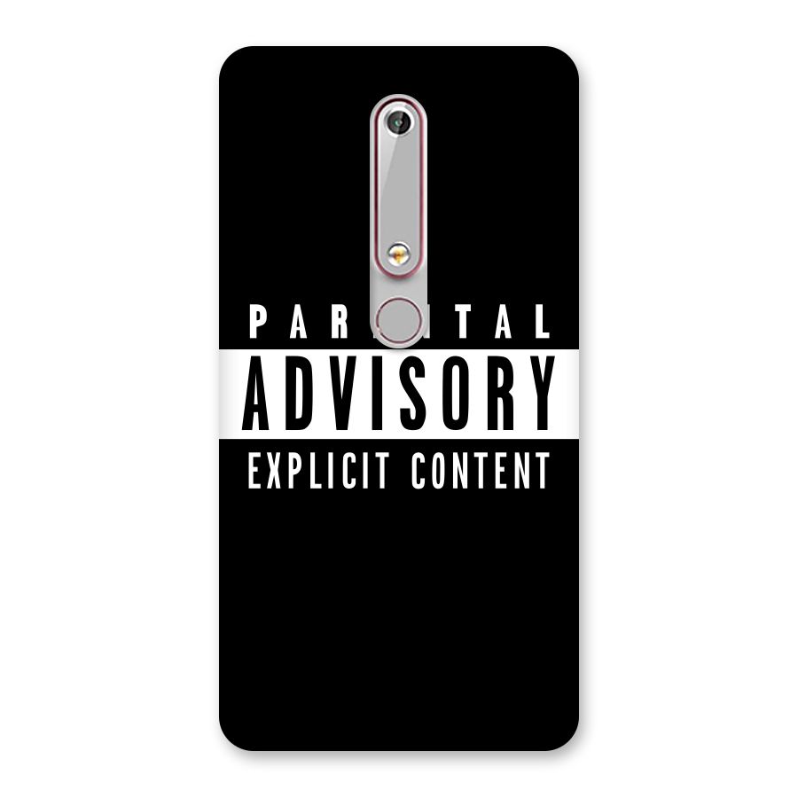 Parental Advisory Label Back Case for Nokia 6.1