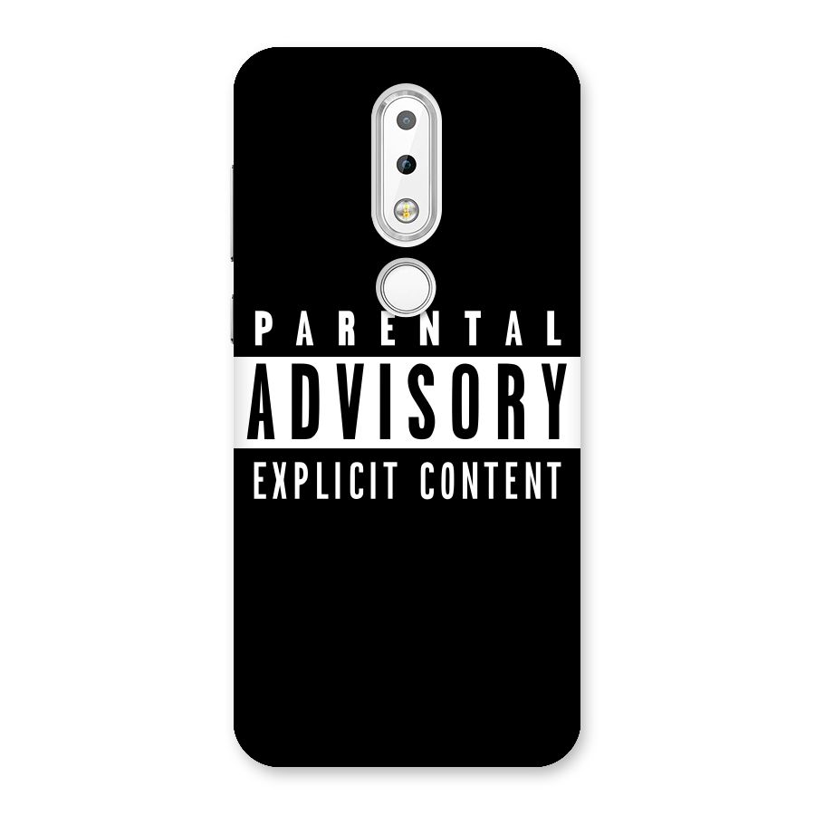 Parental Advisory Label Back Case for Nokia 6.1 Plus