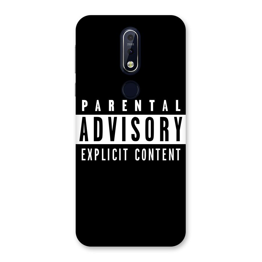 Parental Advisory Label Back Case for Nokia 7.1