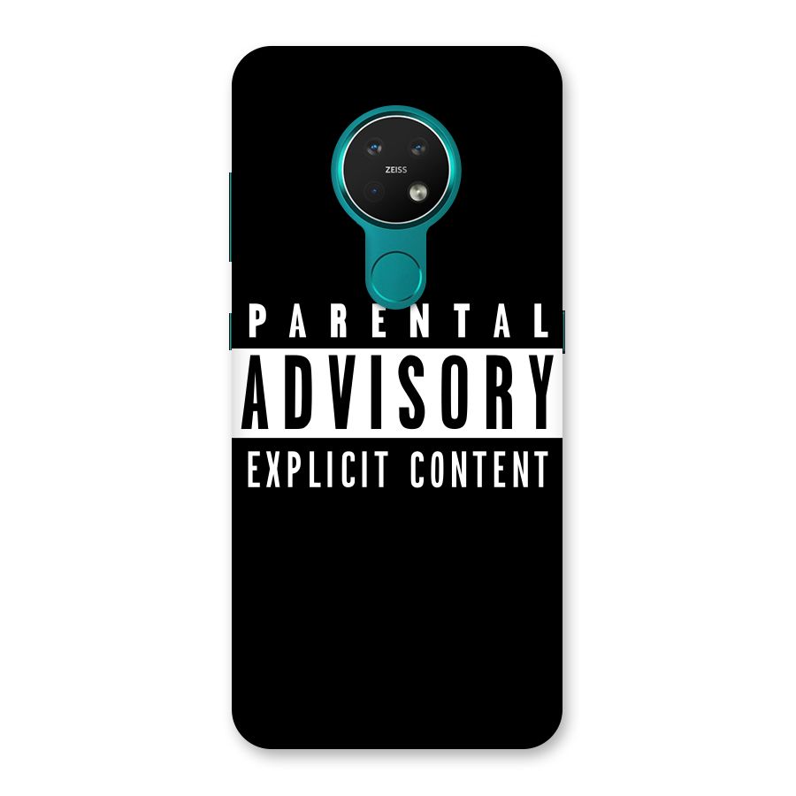Parental Advisory Label Back Case for Nokia 7.2
