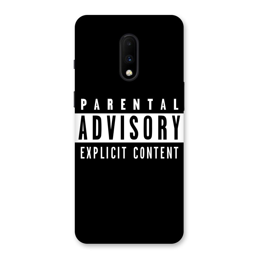 Parental Advisory Label Back Case for OnePlus 7