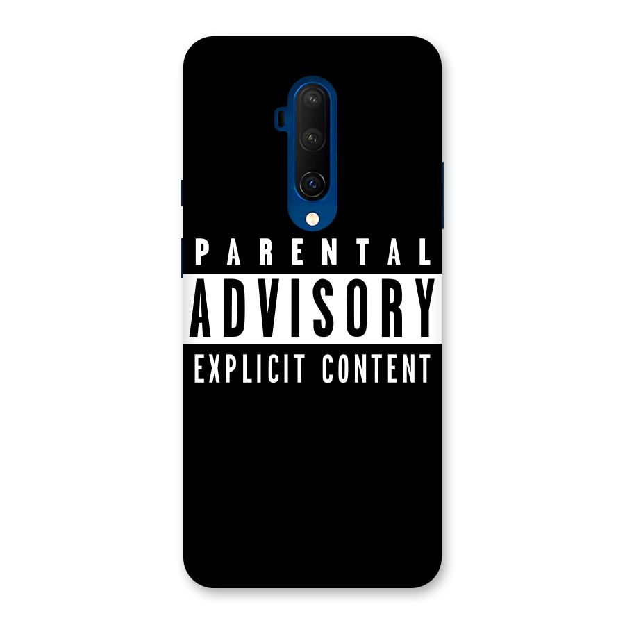 Parental Advisory Label Back Case for OnePlus 7T Pro