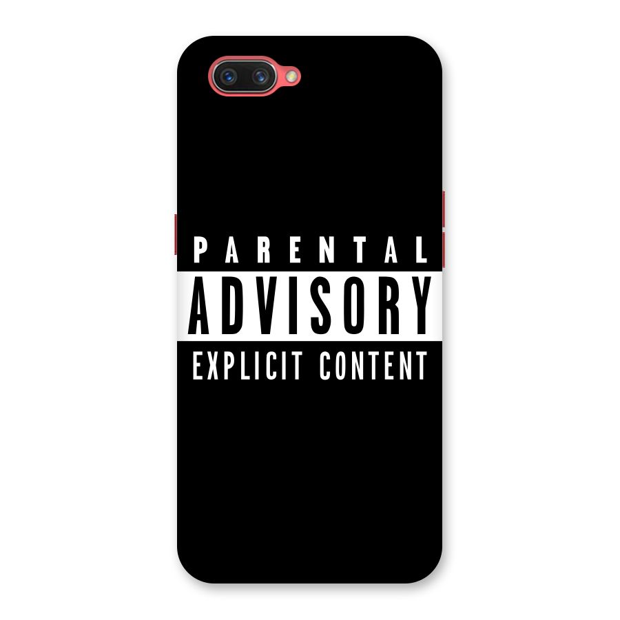 Parental Advisory Label Back Case for Oppo A3s