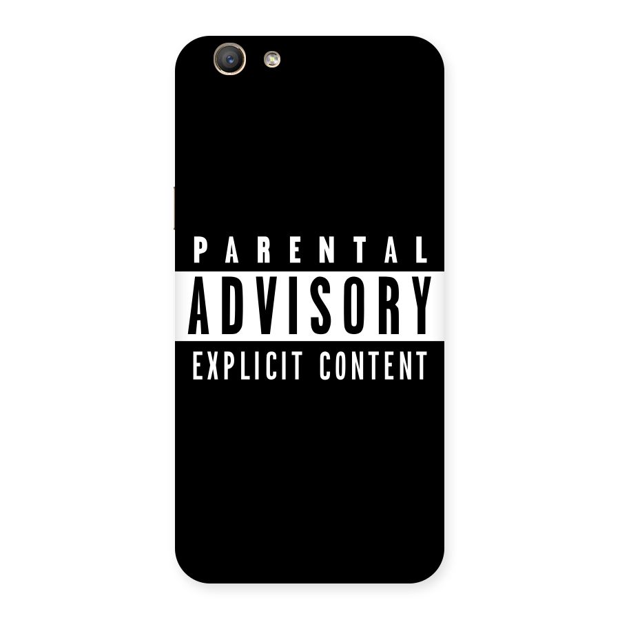 Parental Advisory Label Back Case for Oppo A59