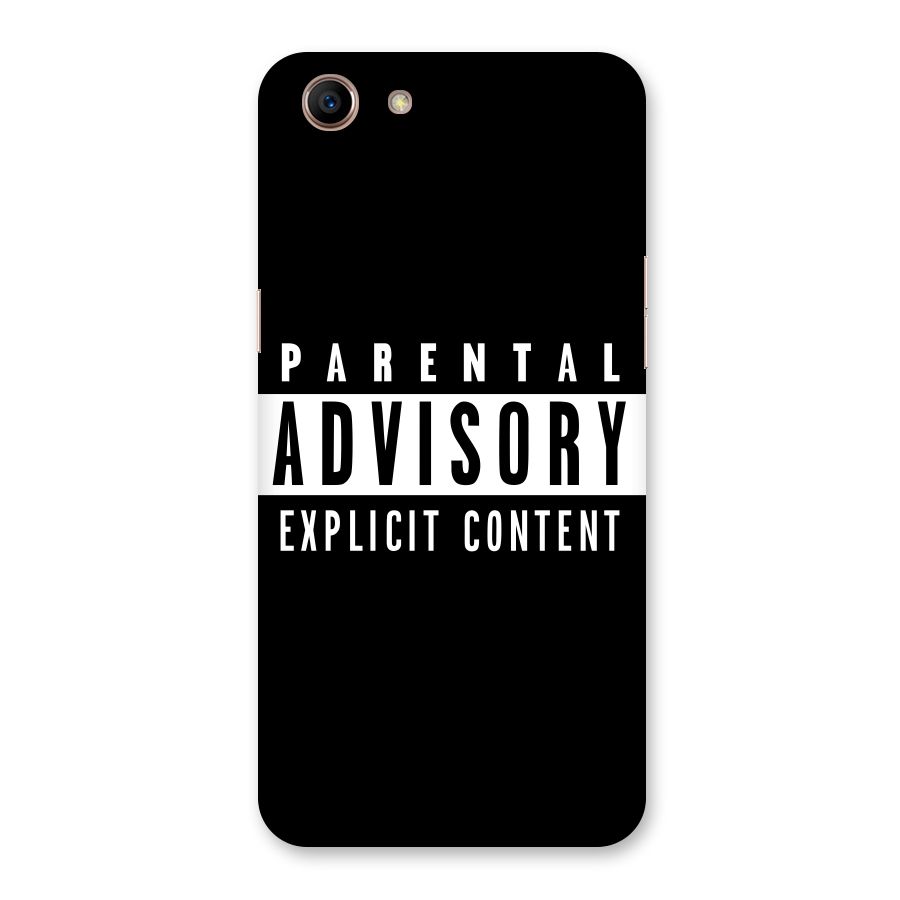 Parental Advisory Label Back Case for Oppo A83 (2018)