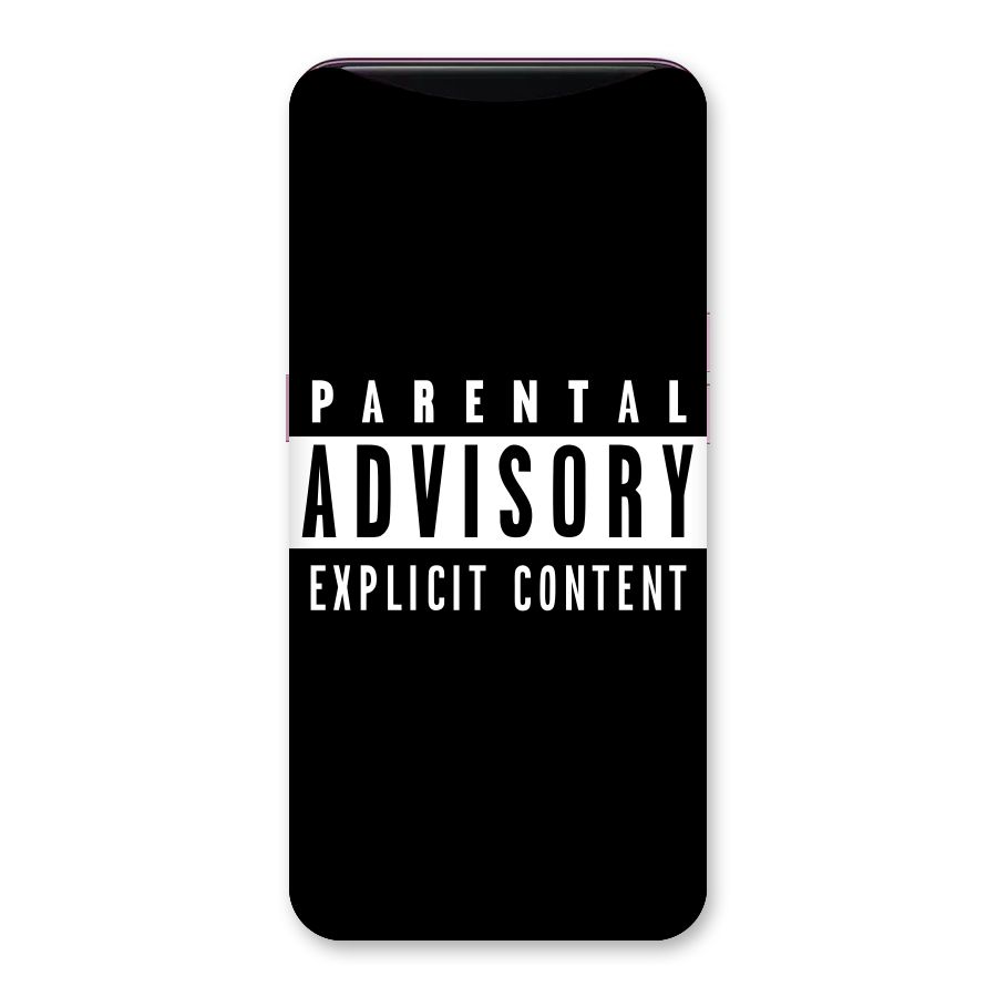 Parental Advisory Label Back Case for Oppo Find X