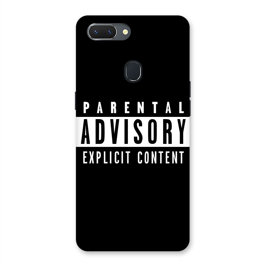 Parental Advisory Label Back Case for Oppo Realme 2