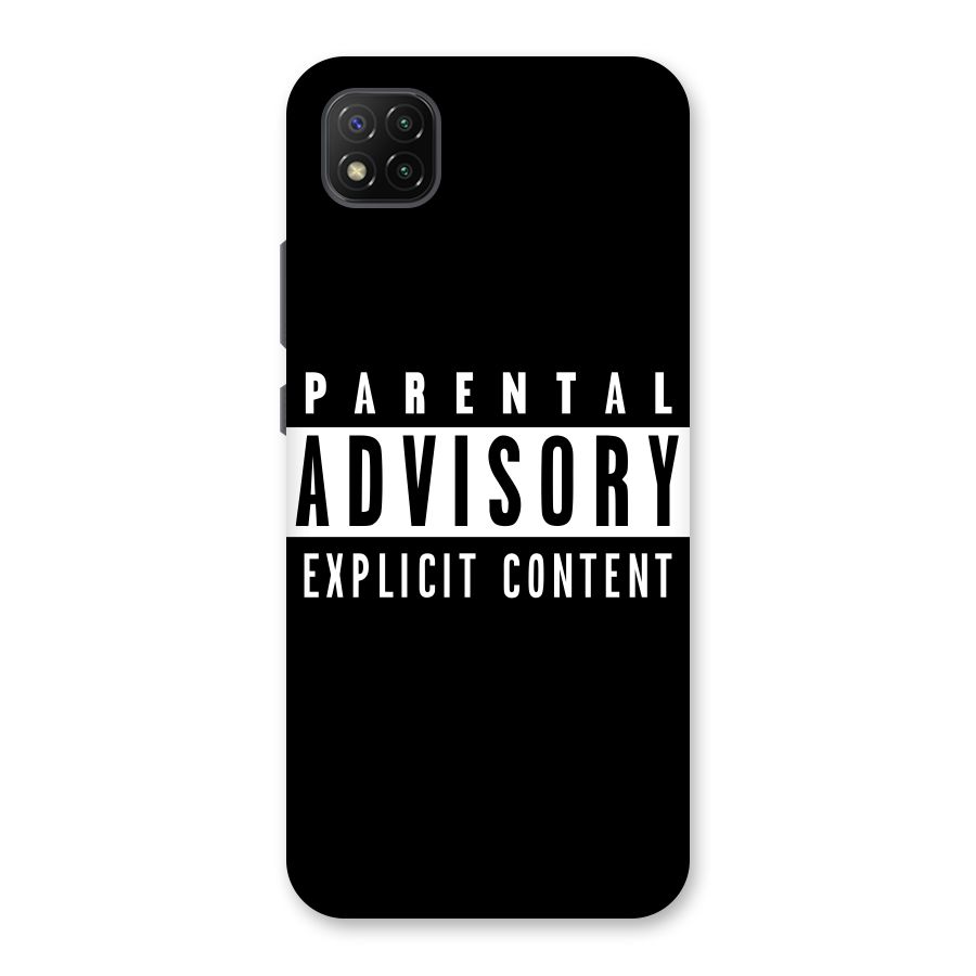 Parental Advisory Label Back Case for Poco C3