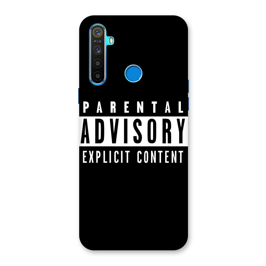 Parental Advisory Label Back Case for Realme 5