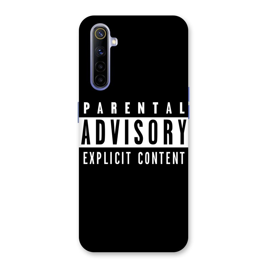 Parental Advisory Label Back Case for Realme 6