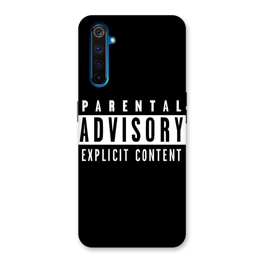 Parental Advisory Label Back Case for Realme 6 Pro