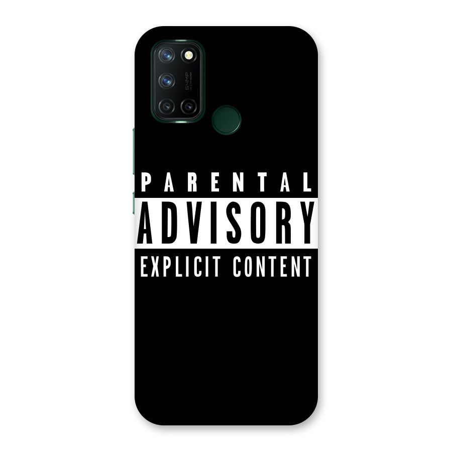 Parental Advisory Label Back Case for Realme 7i