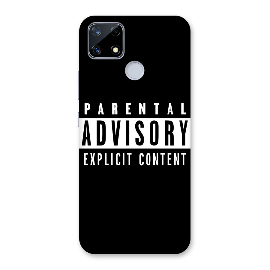 Parental Advisory Label Back Case for Realme Narzo 20