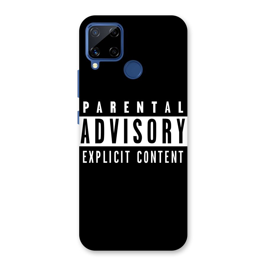 Parental Advisory Label Back Case for Realme Narzo 30A