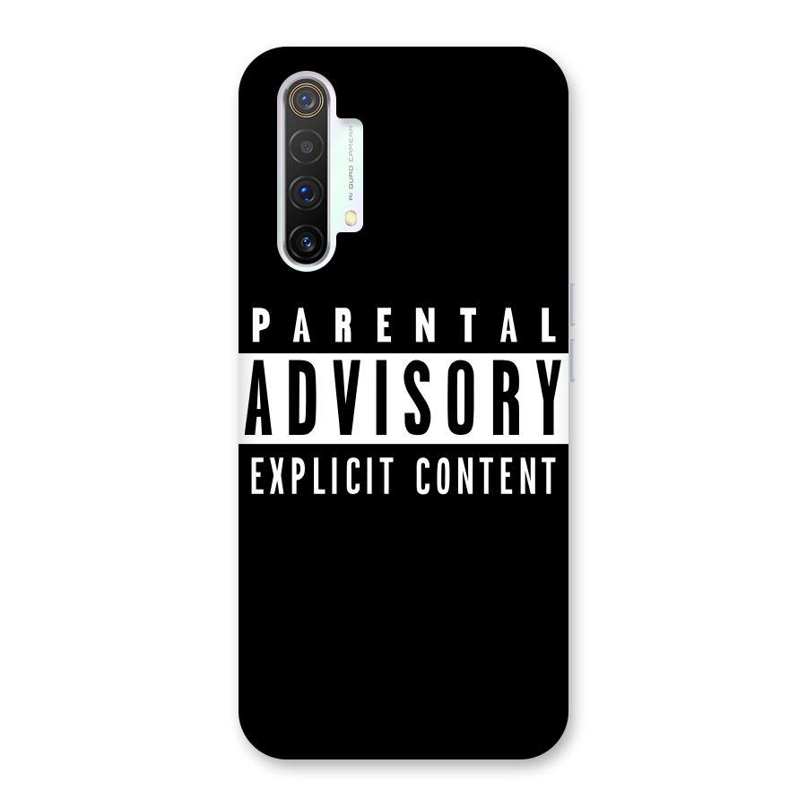Parental Advisory Label Back Case for Realme X3 SuperZoom