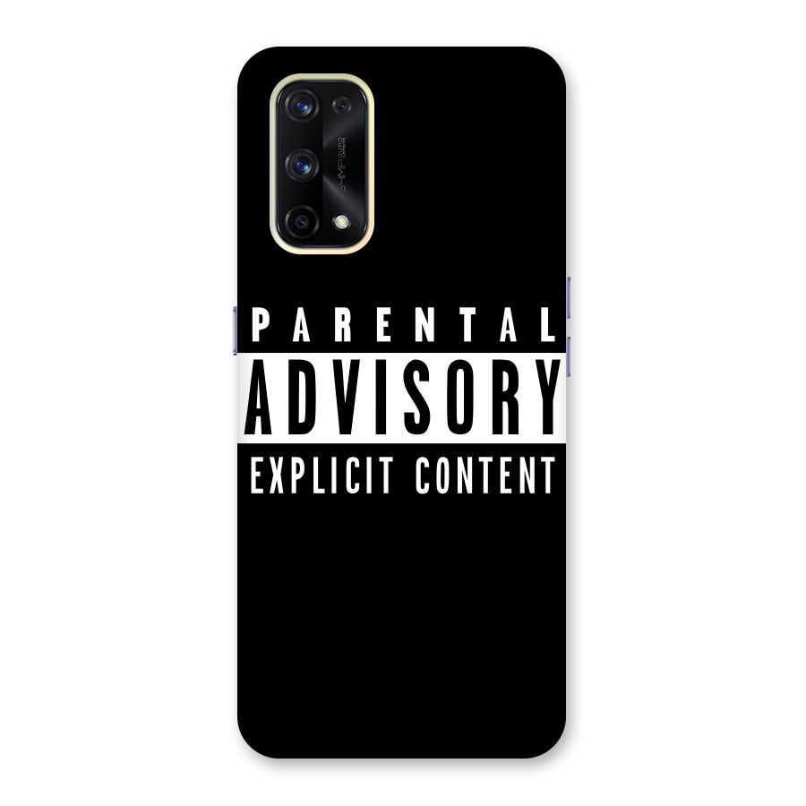 Parental Advisory Label Glass Back Case for Realme X7 Pro