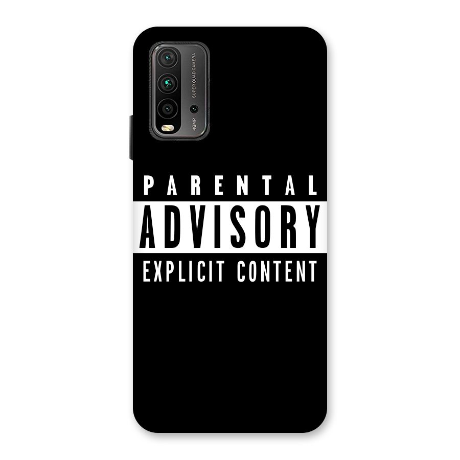 Parental Advisory Label Back Case for Redmi 9 Power