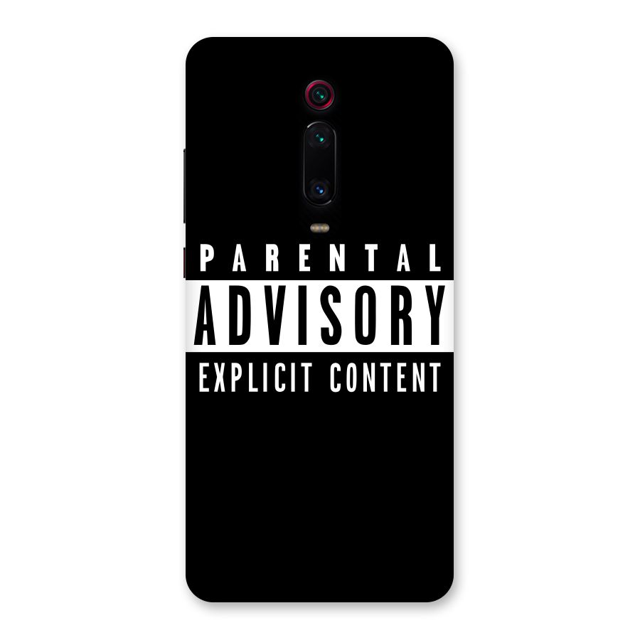 Parental Advisory Label Back Case for Redmi K20