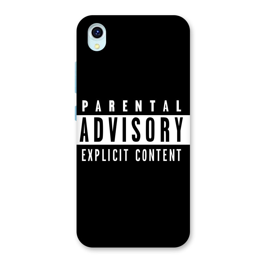 Parental Advisory Label Back Case for Vivo Y1s