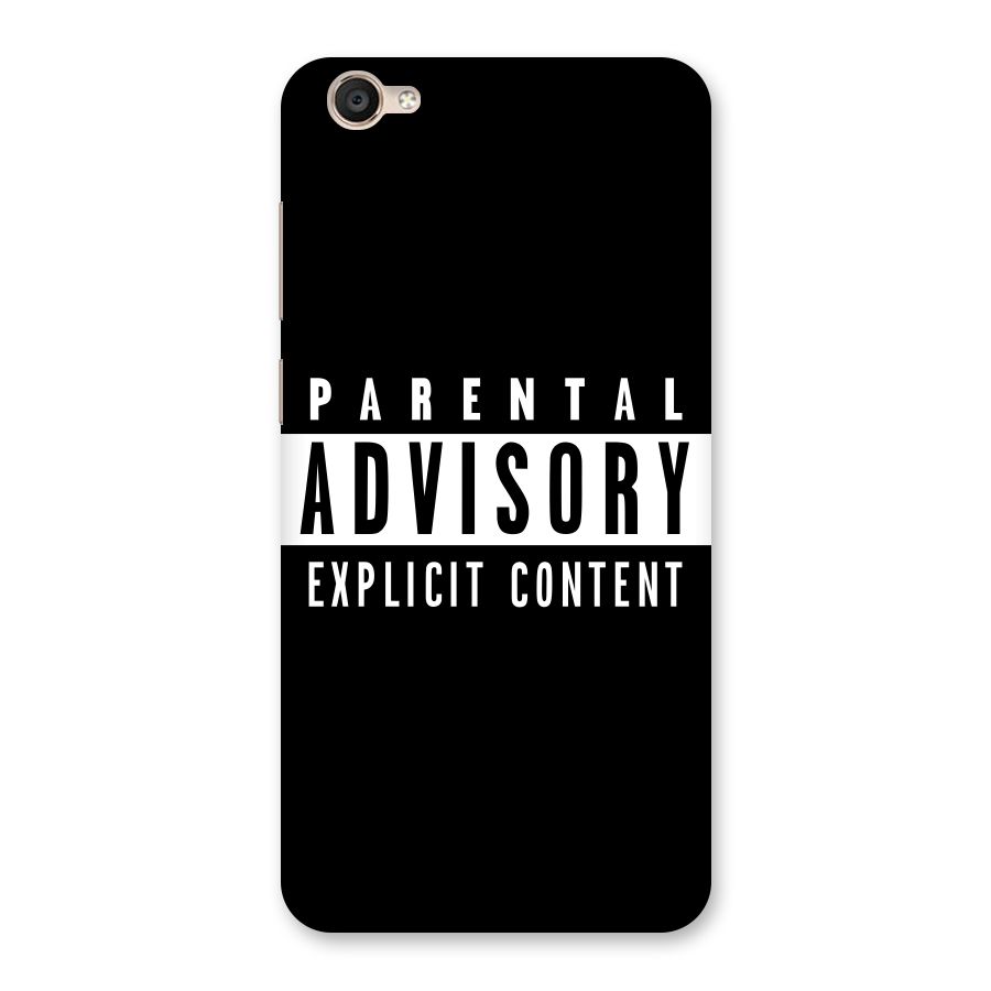 Parental Advisory Label Back Case for Vivo Y55s