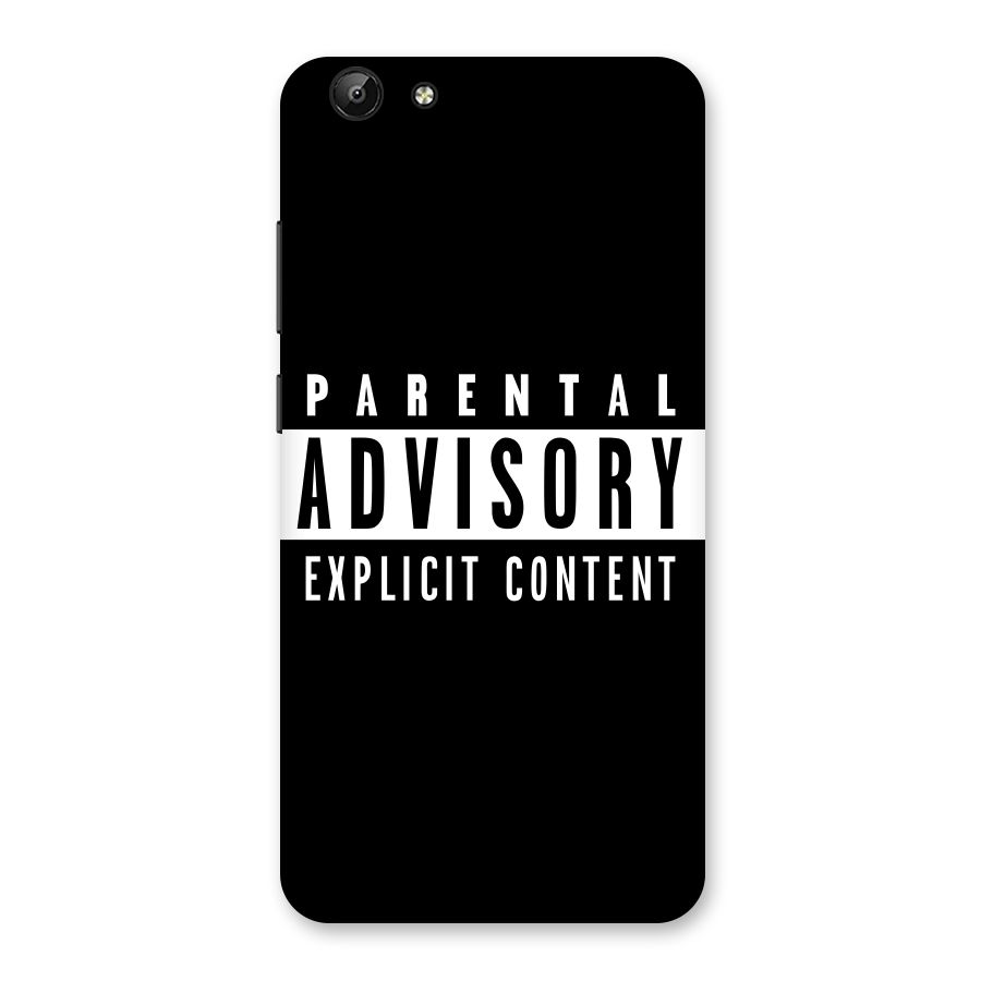 Parental Advisory Label Back Case for Vivo Y69