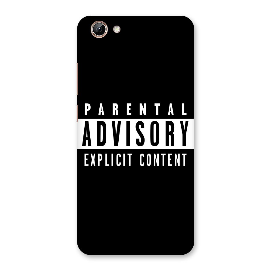 Parental Advisory Label Back Case for Vivo Y71i