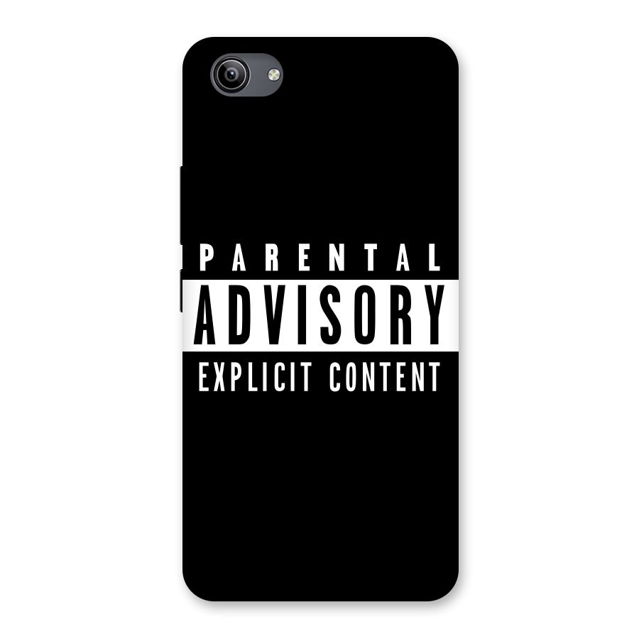 Parental Advisory Label Back Case for Vivo Y81i