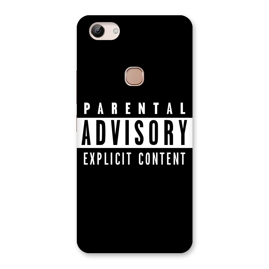 Parental Advisory Label Back Case for Vivo Y83