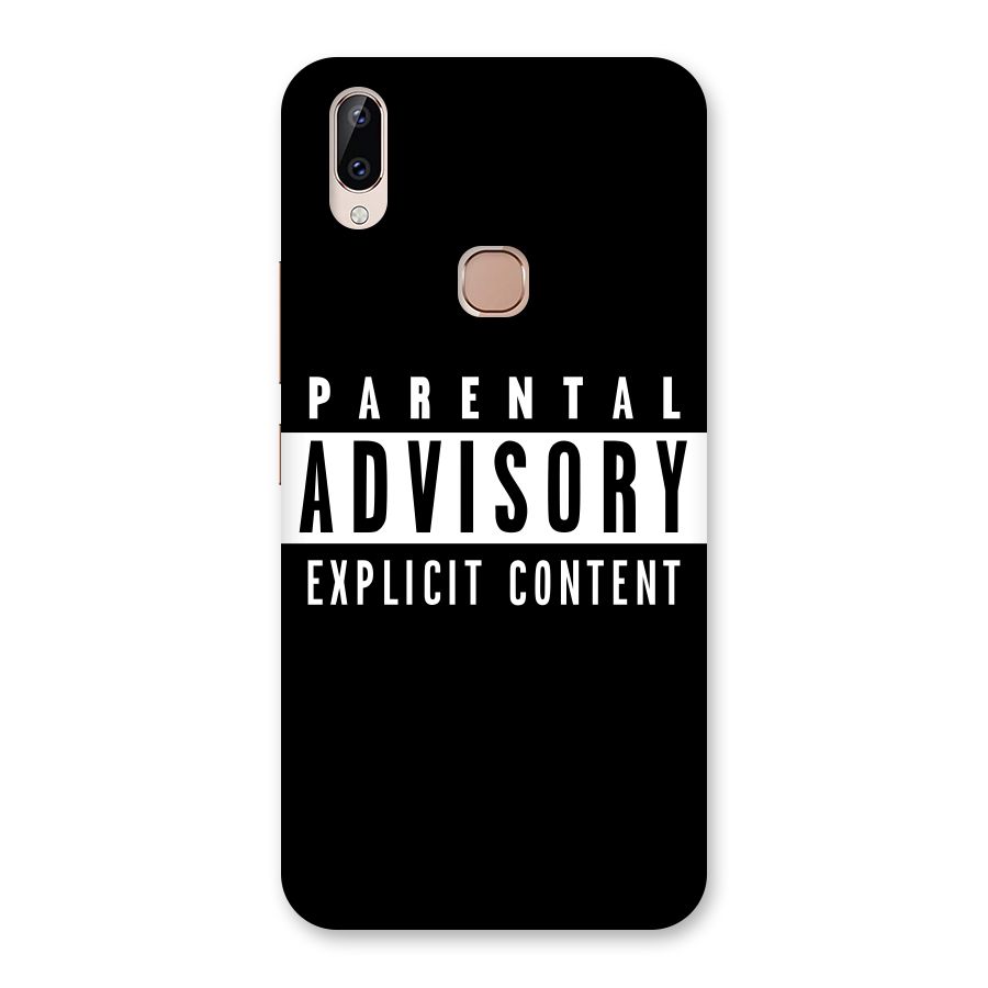 Parental Advisory Label Back Case for Vivo Y83 Pro
