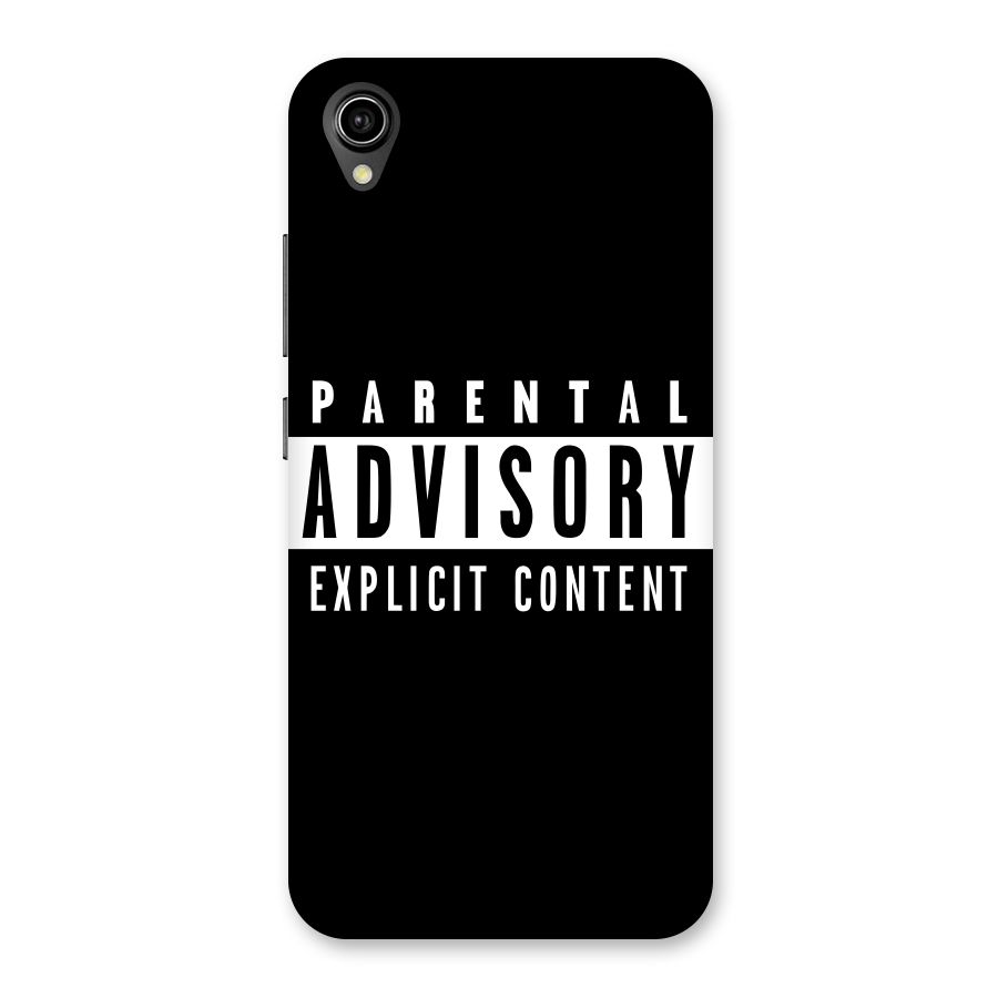 Parental Advisory Label Back Case for Vivo Y90