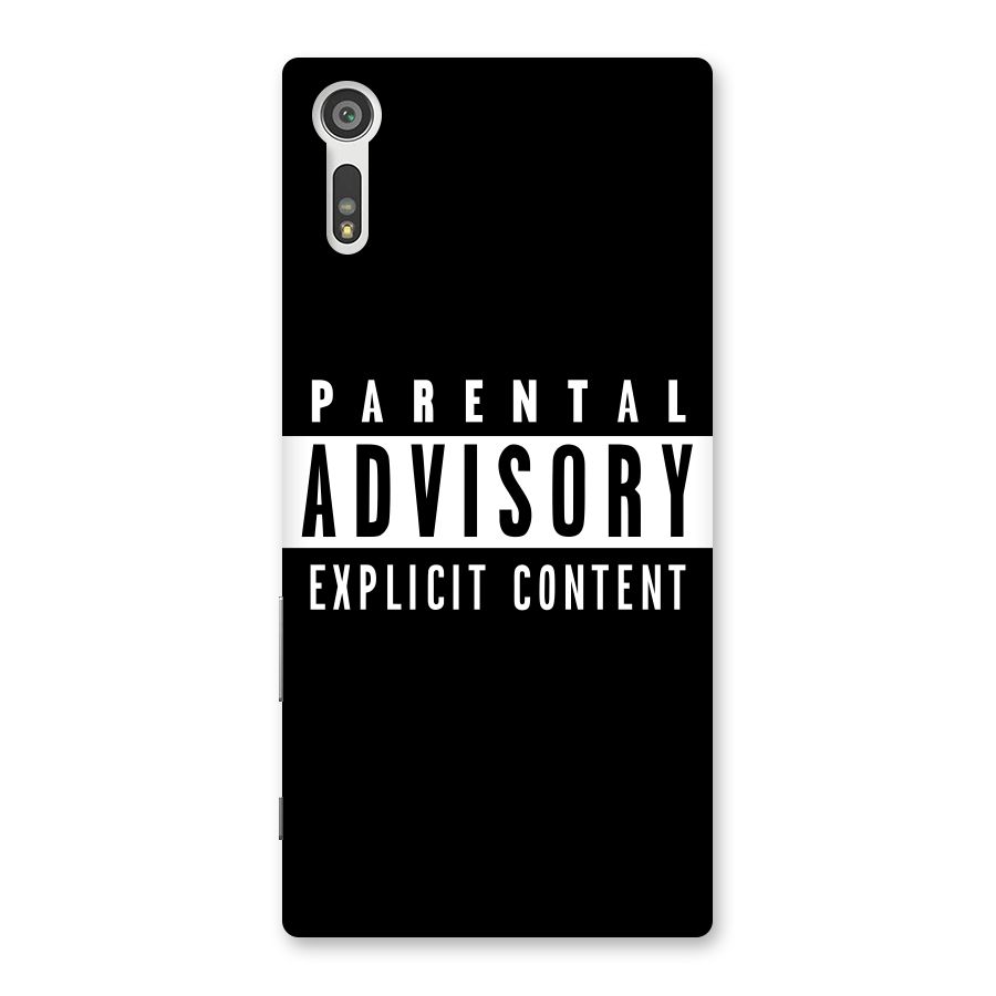 Parental Advisory Label Back Case for Xperia XZ