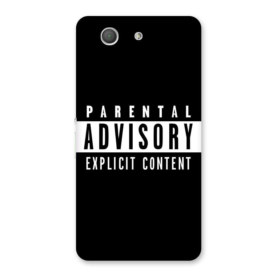 Parental Advisory Label Back Case for Xperia Z3 Compact
