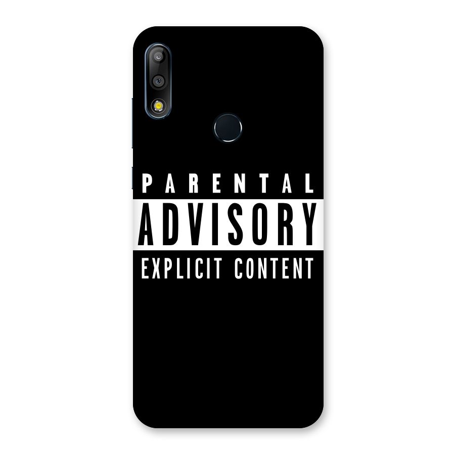 Parental Advisory Label Back Case for Zenfone Max Pro M2