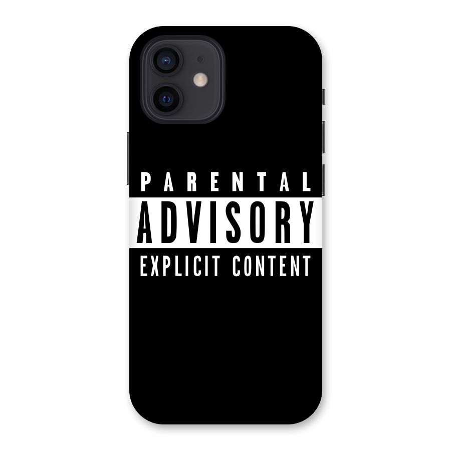 Parental Advisory Label Back Case for iPhone 12