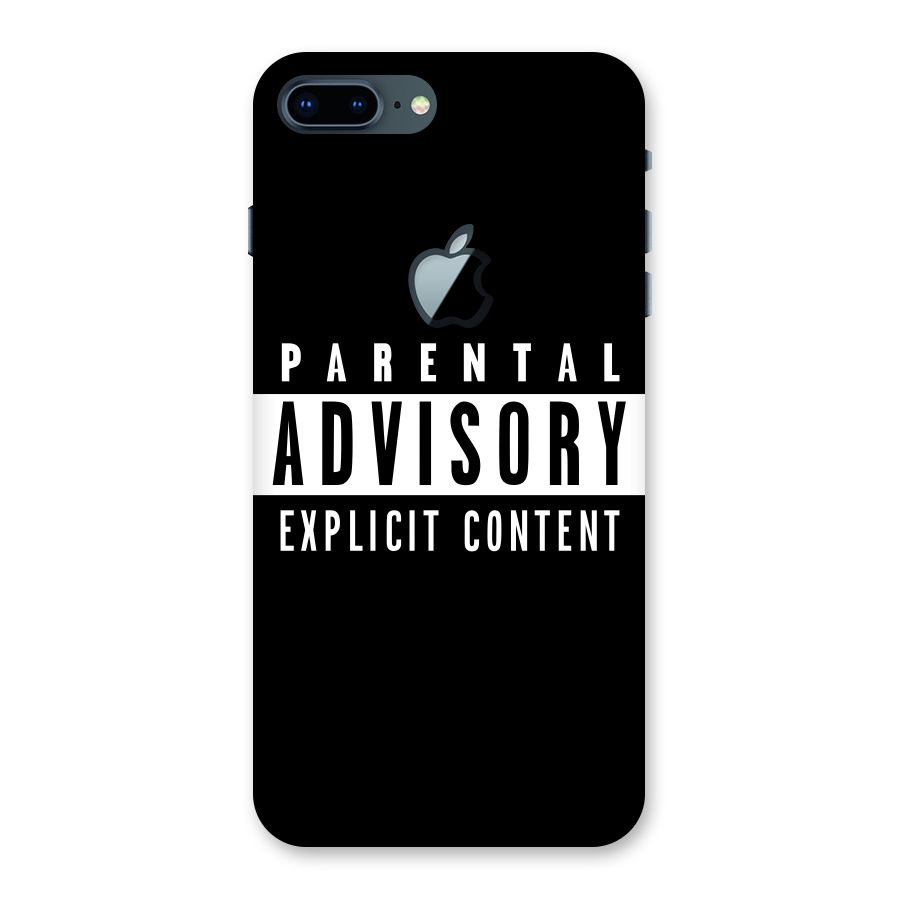 Parental Advisory Label Back Case for iPhone 7 Plus Apple Cut