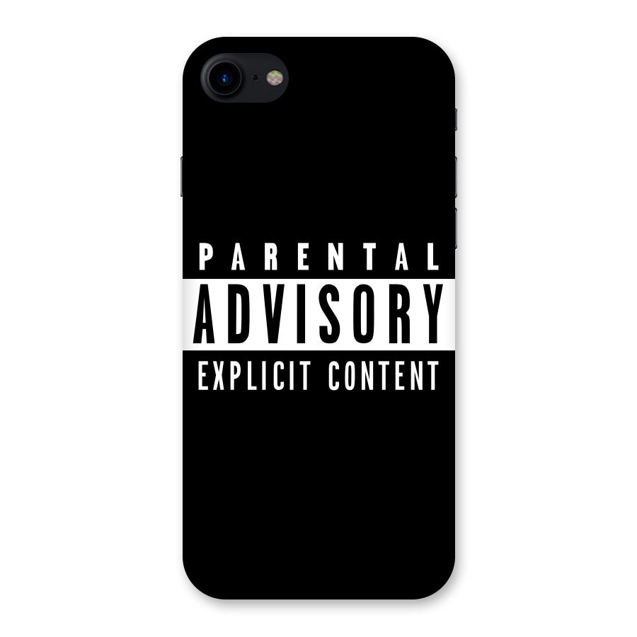 Parental Advisory Label Back Case for iPhone SE 2020
