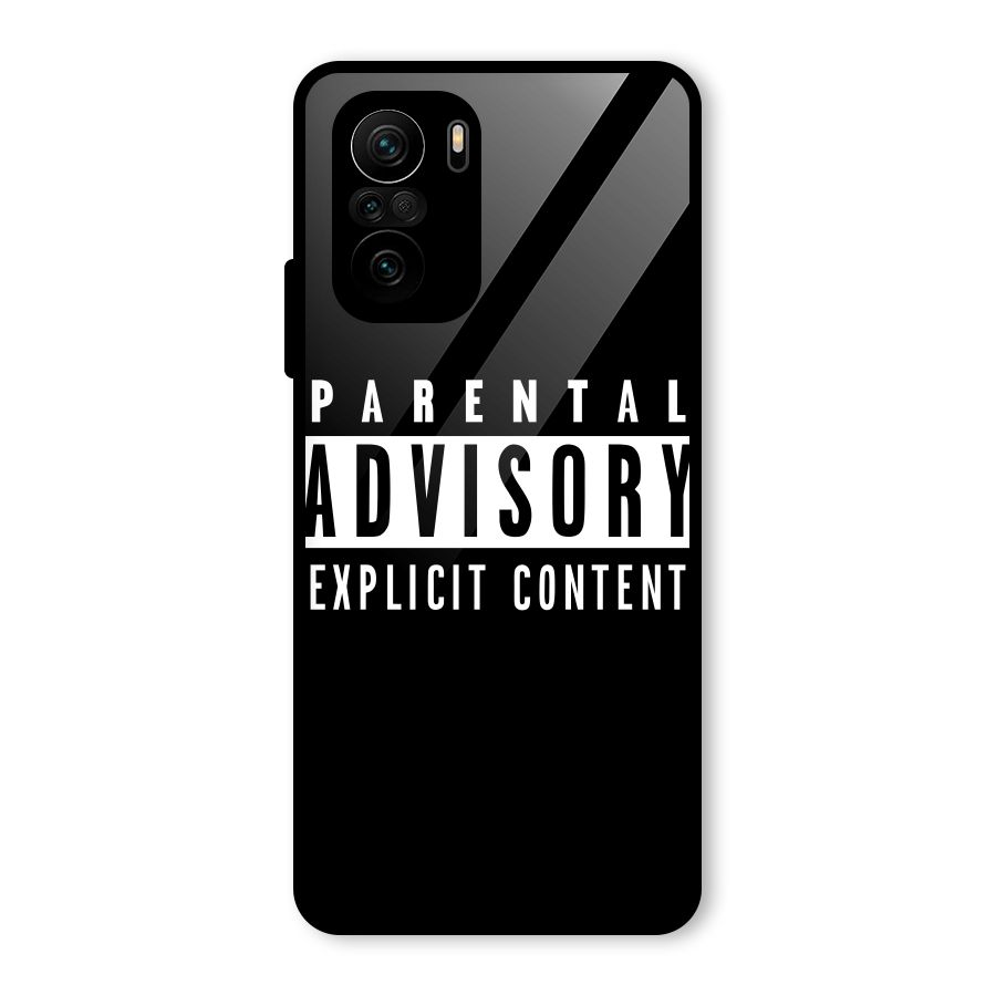 Parental Advisory Label Glass Back Case for Mi 11X Pro