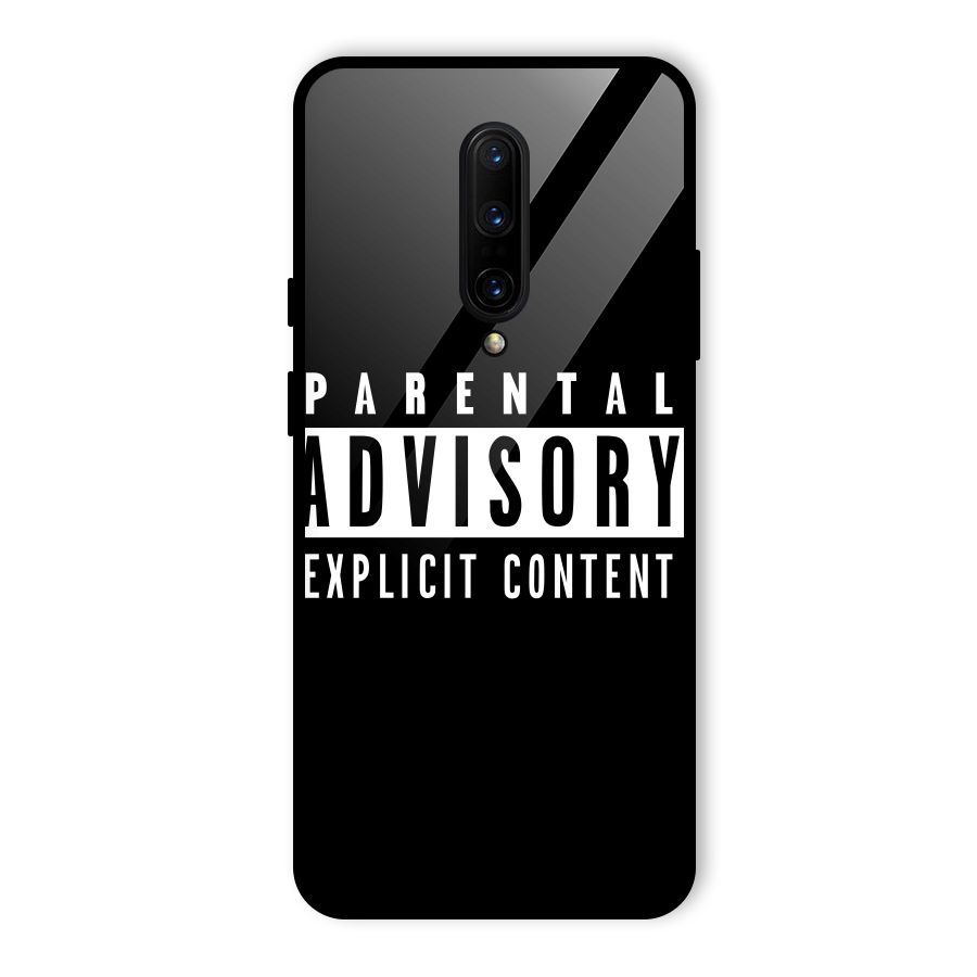 Parental Advisory Label Glass Back Case for OnePlus 7 Pro