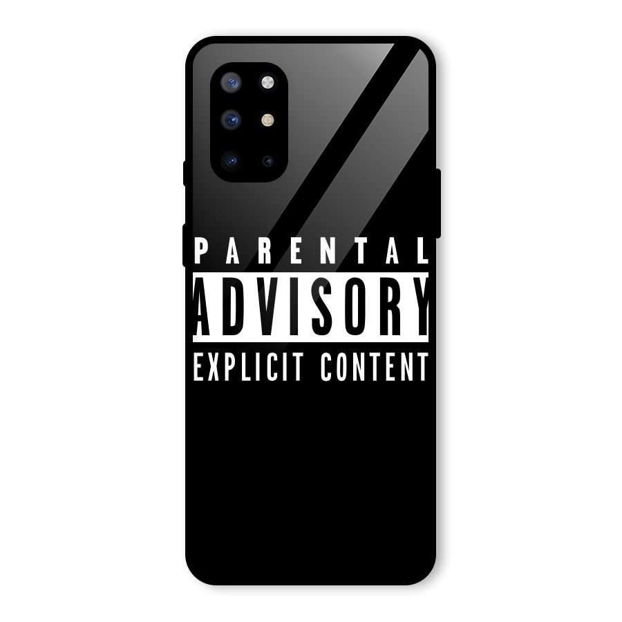 Parental Advisory Label Glass Back Case for OnePlus 8T