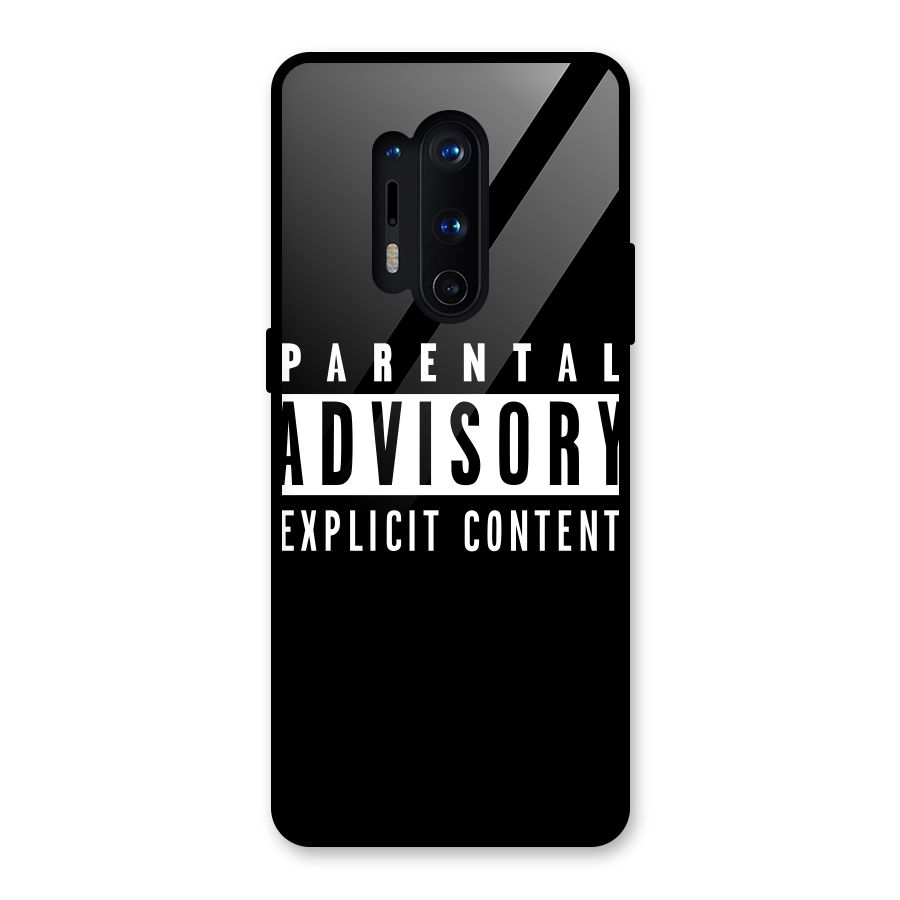 Parental Advisory Label Glass Back Case for OnePlus 8 Pro