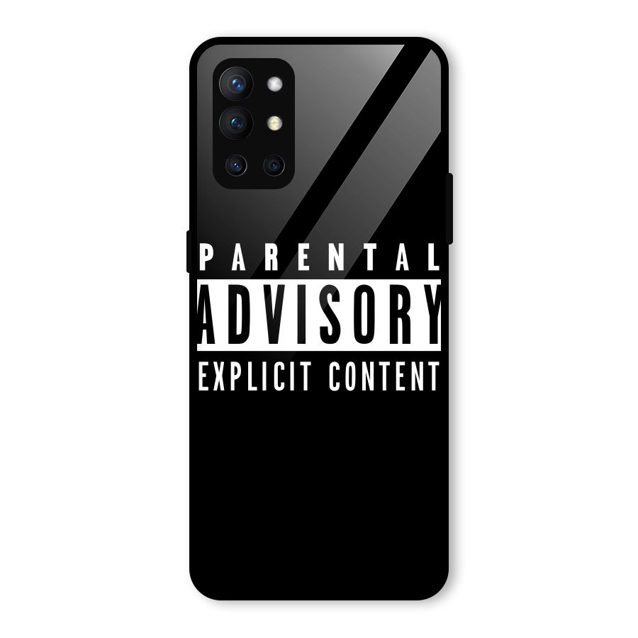 Parental Advisory Label Glass Back Case for OnePlus 9R