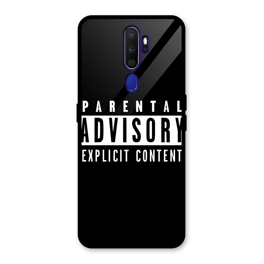 Parental Advisory Label Glass Back Case for Oppo A9 (2020)