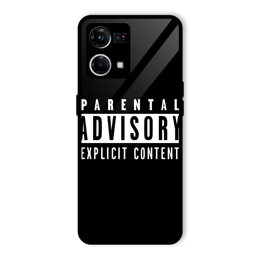 Parental Advisory Label Glass Back Case for Oppo F21 Pro 5G