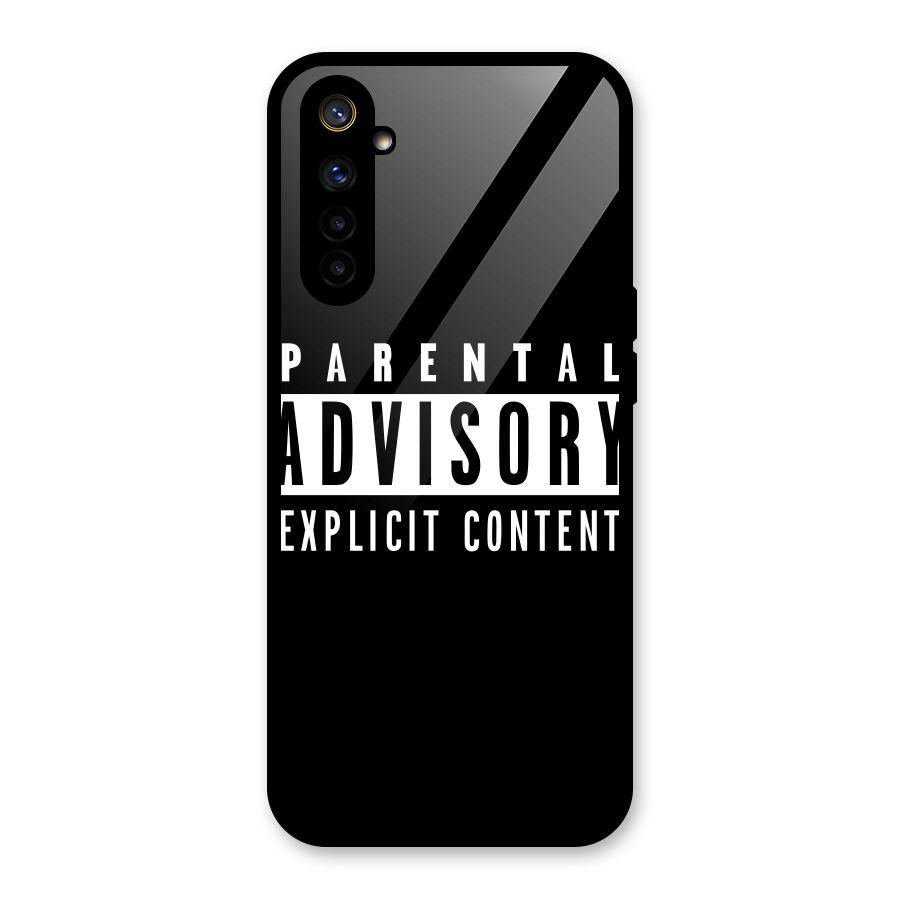 Parental Advisory Label Glass Back Case for Realme 6i