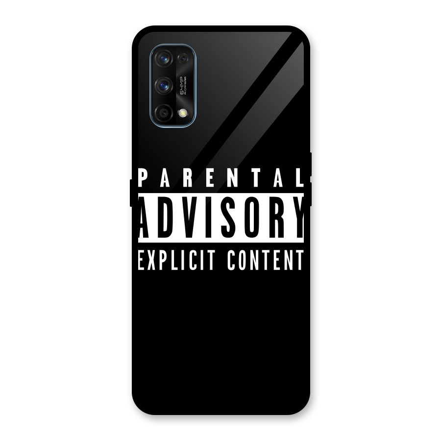 Parental Advisory Label Glass Back Case for Realme 7 Pro