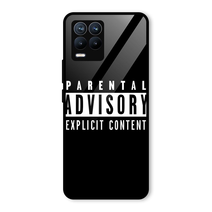 Parental Advisory Label Glass Back Case for Realme 8 Pro