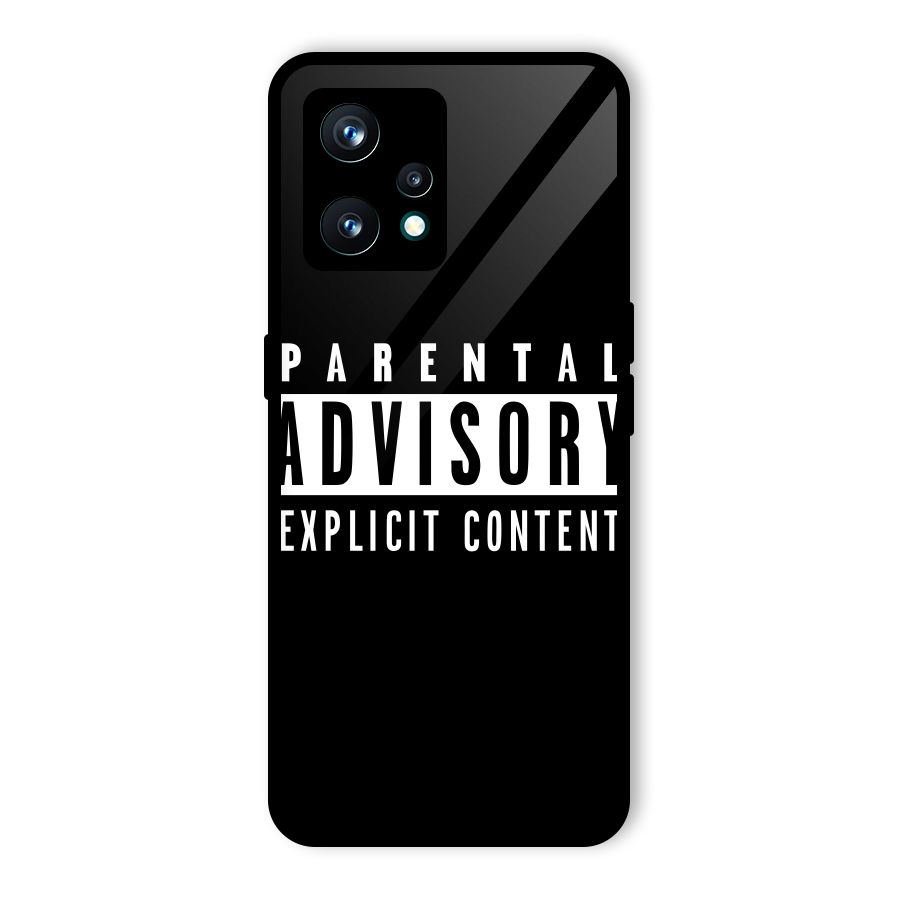Parental Advisory Label Glass Back Case for Realme 9 Pro Plus 5G