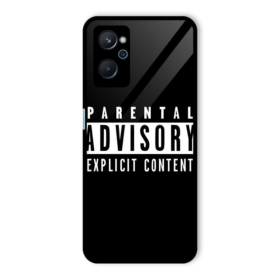 Parental Advisory Label Glass Back Case for Realme 9i