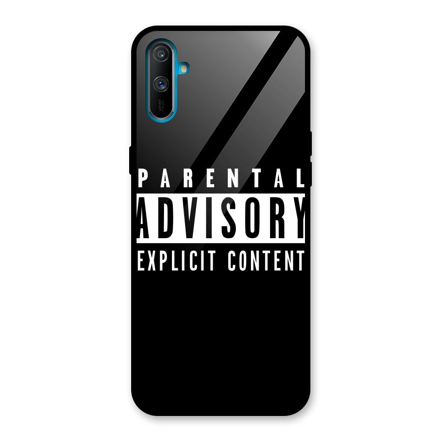 Parental Advisory Label Glass Back Case for Realme C3