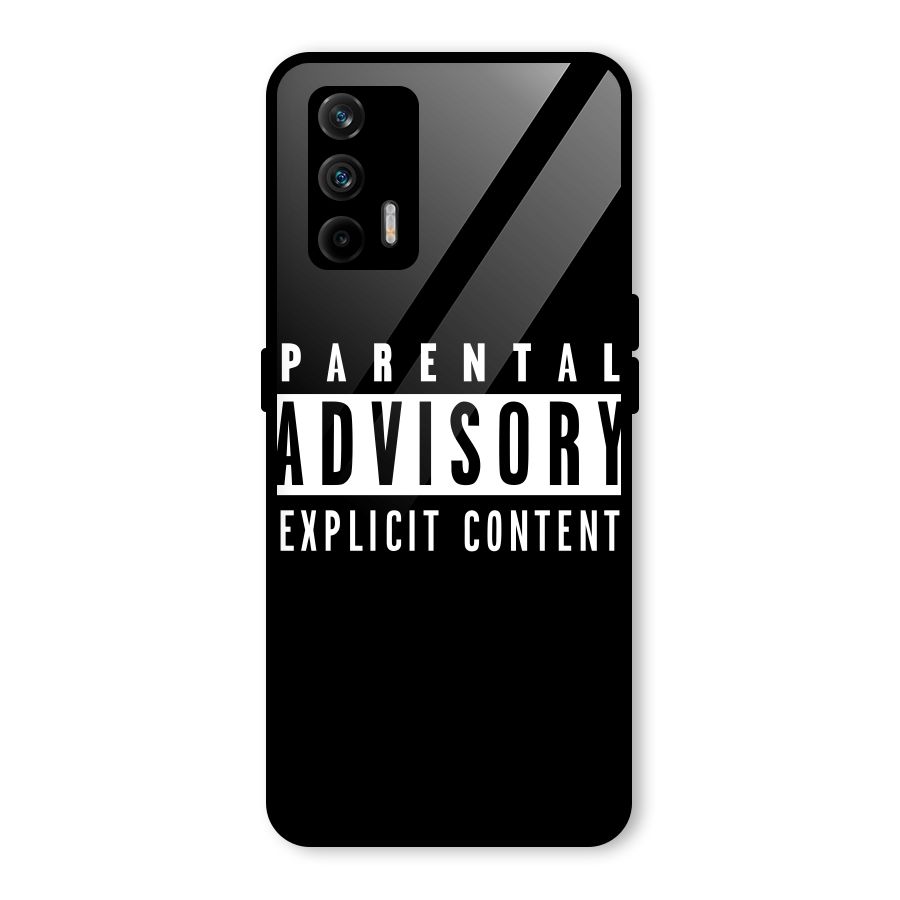 Parental Advisory Label Glass Back Case for Realme GT 5G
